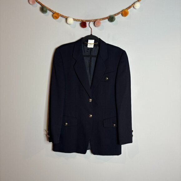 Basler navy blue wool blend blazer jacket - Picture 1 of 4